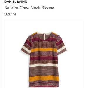 Daniel Rainn Crew Neck Blouse NWT Sz Md